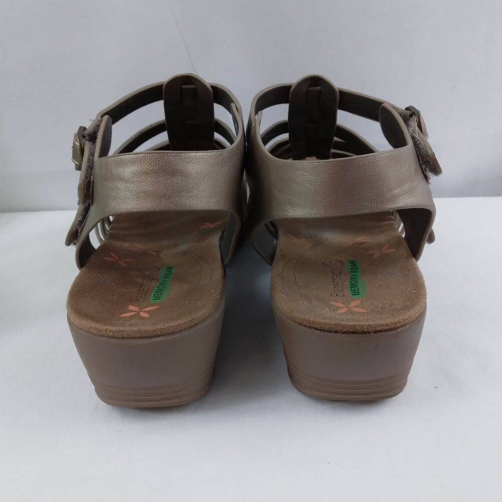 Baretraps Hydee Sandals Gladiator Bronze Adjustable Strappy Wedge Heels 8.5 M - Picture 9 of 11